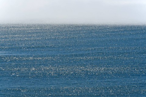 Lake fog over the sea