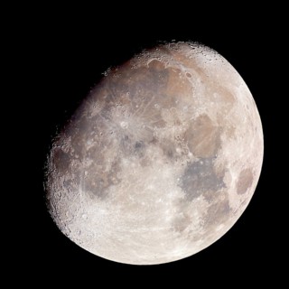 Increasing moon at night