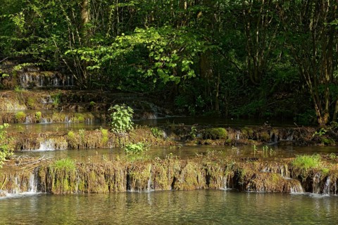 Travertine terraces