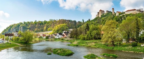 River Wornitz and Harburg Castle