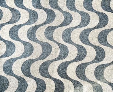 Black and white wavy plaster motif