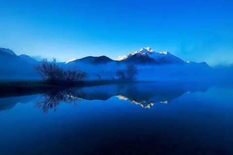 Mist over lake
