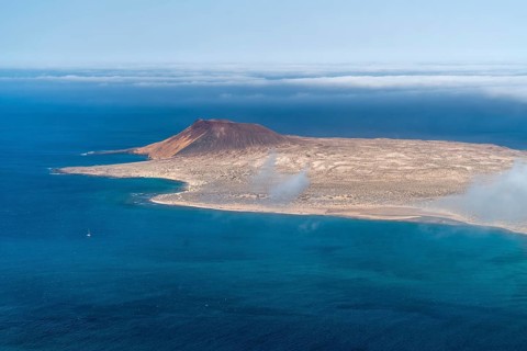View from the Mirador Del Rio on the island of La Graciosa