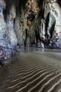 Caves eroded by the sea