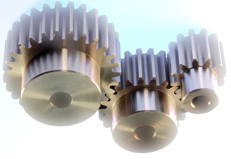 Various gear wheels interlocking
