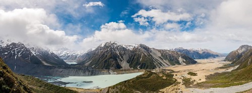 View on Hooker Valley from Sealy Tarns track