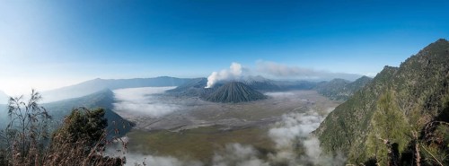 Mount Bromo volcanic clouds