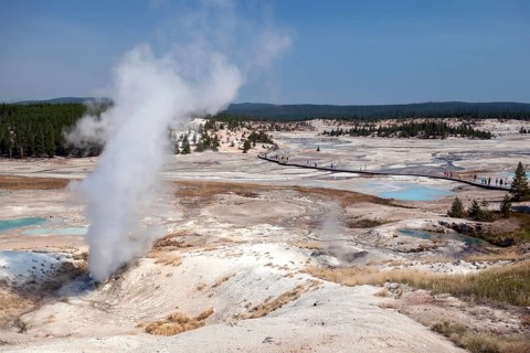Steamy geysers