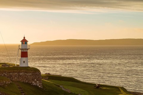 Skansin lighthouse at sunrise
