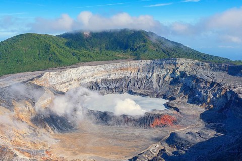 Caldera with crater lake