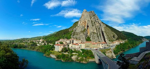 Limestone cliffs on the Durance River