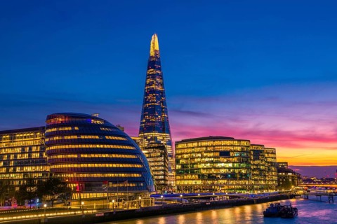 Skyline of the office complex More London Riverside