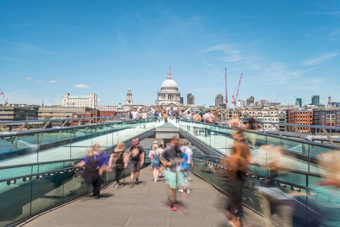 Millenium Bridge and St Paul's Cathedral