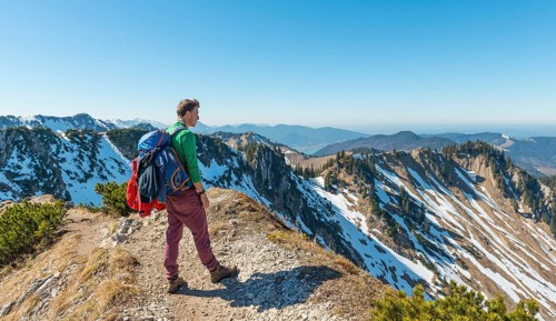Hiker on ridge