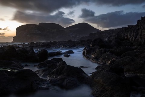 Sea lava rock