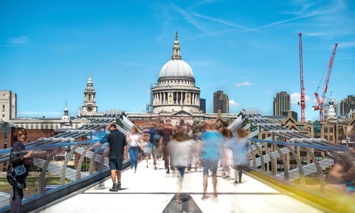 Millenium Bridge and St Paul's Cathedral