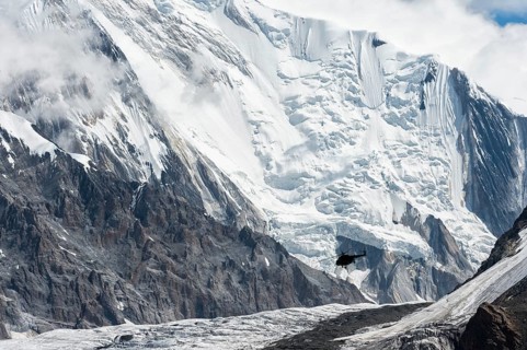Engilchek Glacier and Khan Tengri Mountain