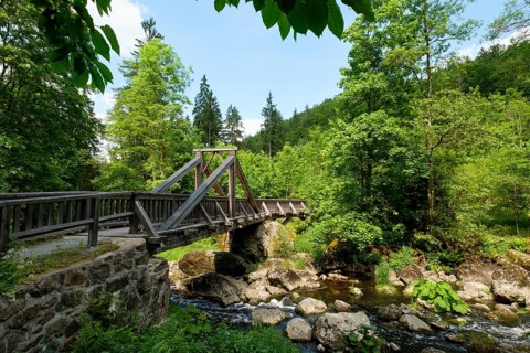 Teufelssteg over river Selbitz
