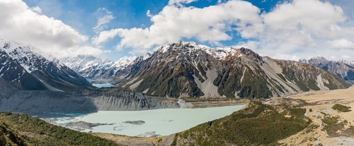 View on Hooker Valley from Sealy Tarns track