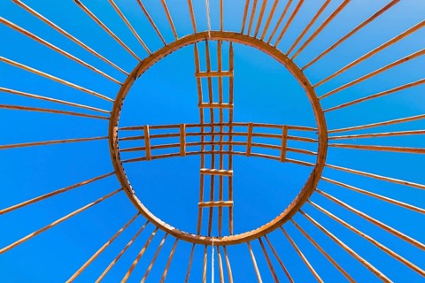 Top of a Kazakh yurt