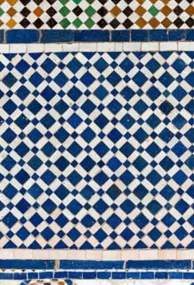 Close-up of zellij mosaic