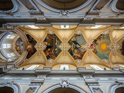 Painted ceiling in Church of St. Francis Borgia