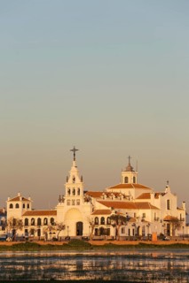 Village El Rocio with the Hermitage of El Rocio