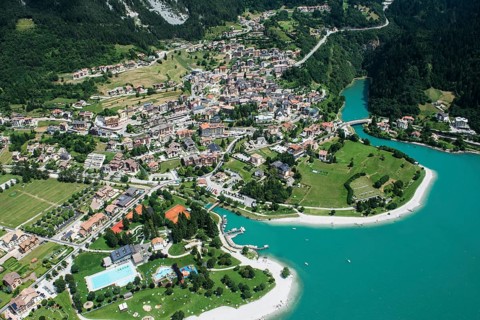 Molveno with Molveno lake