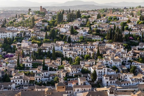 View from the Alhambra to Albayzin