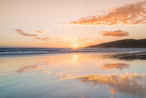 Sunset over the sea