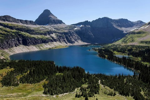 Hidden Lake with Reynolds Mountain