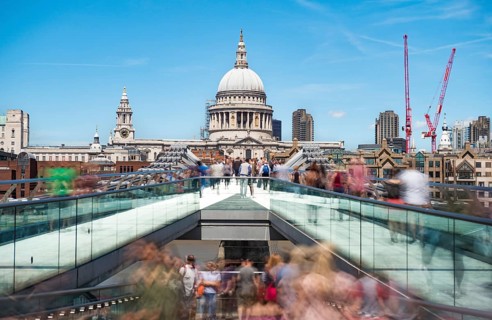 Millenium Bridge and St Paul's Cathedral