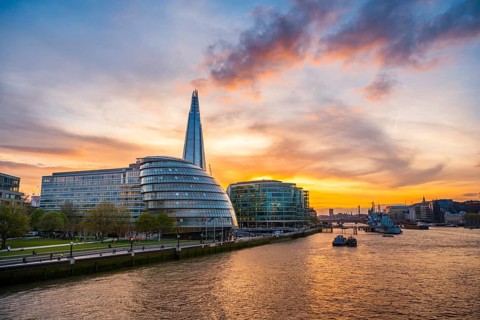 Riverside promenade on the Thames