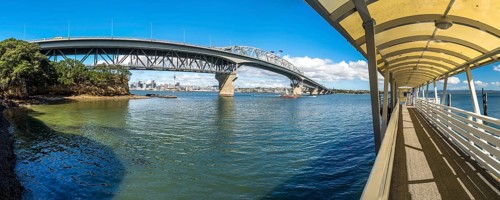 Harbor Bridge with skyline
