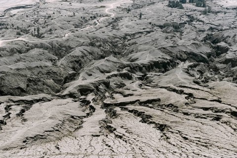 Hostile volcanic landscape