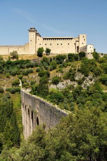 The Tower's Bridge with the Rocca Albornoziana fortress