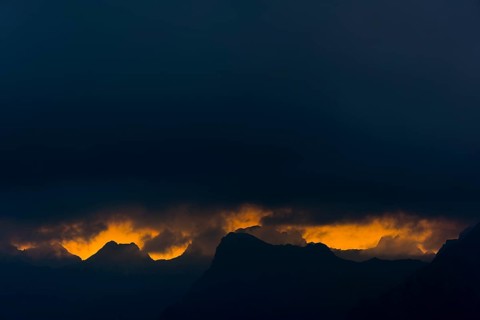 Dramatic clouds above Lechtal mountains