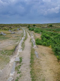Granite rails of the horse-drawn railway