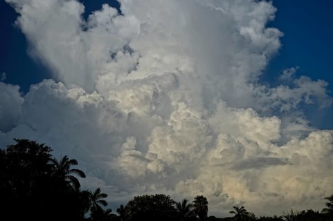 Clouds in the rainy season