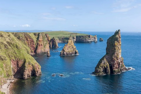 Rugged coastline Duncansby Stacks near John o' Groats