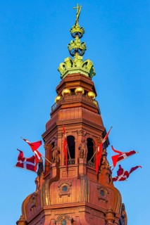 The spire of Christiansborg Palace