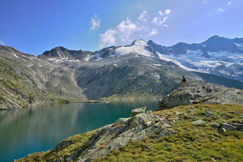Climber on the Lower Wildgerlossee
