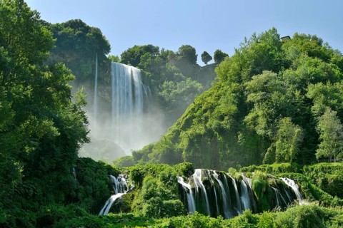 Man-made waterfall