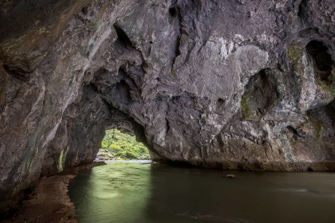 Rock bridge in Zelske Jama cave