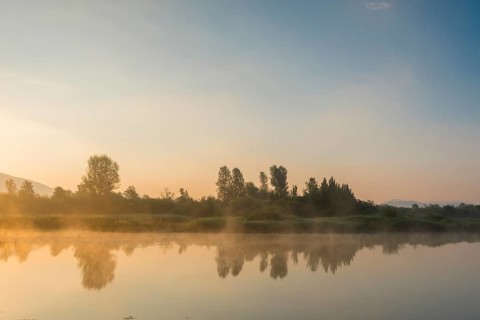 Sunrise at the Zirknitz Lake