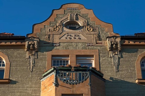 Gable of art nouveau building