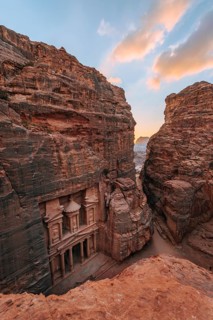 View from above into the gorge Siq