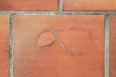 Frost damage to floor tiles