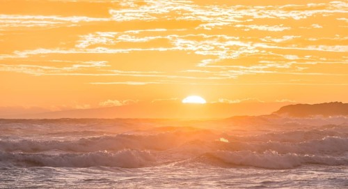 Sunset over the sea