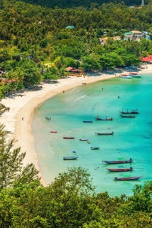 Idyllic sandy beach with turquoise water
